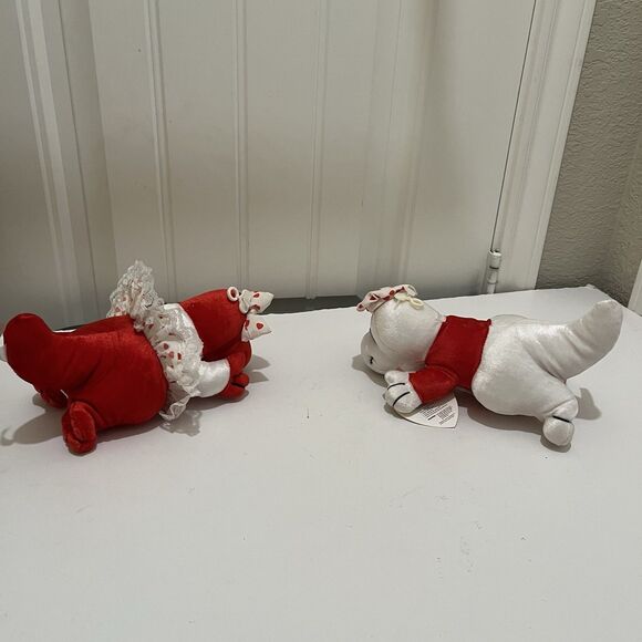 VTG Applause Wallace Berries Dyno Love Dinosaur Plush Valentines Day 8" Lot of 2 - Picture 10 of 16